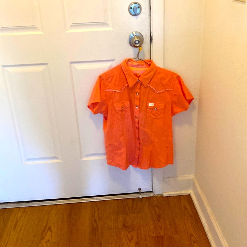 BRAND:20.X SHORT SLEEVE SHINY STRIPED WESTERN SHIRT